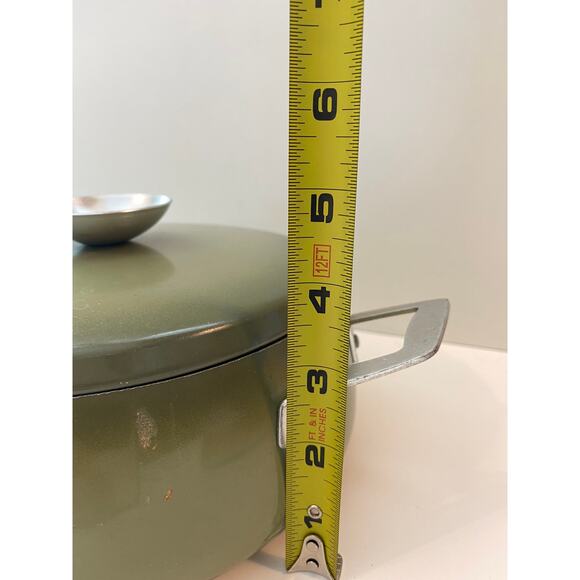 Vintage MCM Green Regal Ware nonstick dutch oven aluminum w lid and handles - Picture 9 of 11